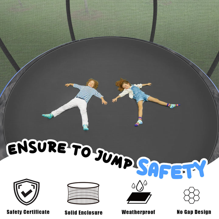 12FT Blue Outdoor Trampoline